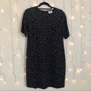 old navy black/grey cheetah print dress
